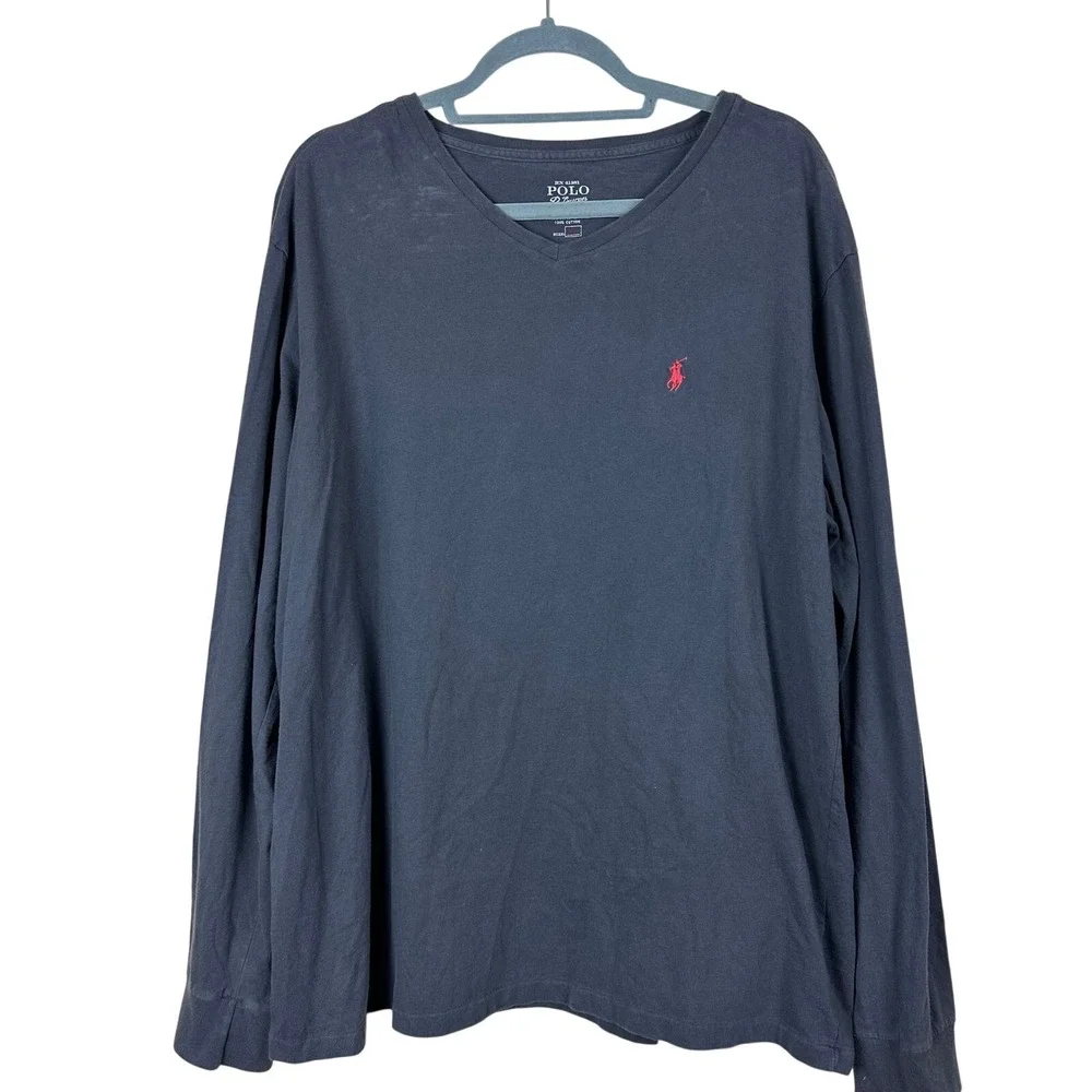Polo Ralph Lauren Men Long Sleeve Shirt XL Gorpcore Workwear Thermal Grunge Pony